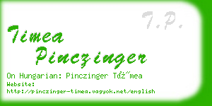 timea pinczinger business card